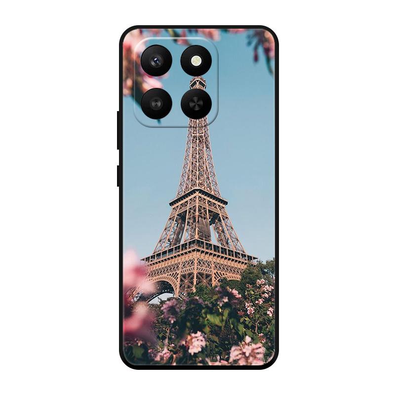 Чехол для Honor X7D HonorX7D Тонкий Мягкий ТПУ Черный Матовый Модный Милый Чехол для Телефона Для Honor 400 Smart 5G Чехол Защитные Оболочки