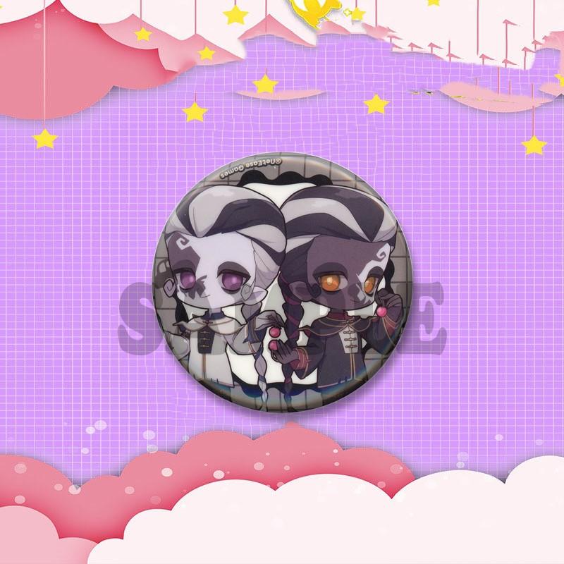 Game Peripheral Identity V Round Brooch Cartoon Emma Emily Lanternist Badges DIY Clothes Backpack Accessories Jewelry Pins Gifts