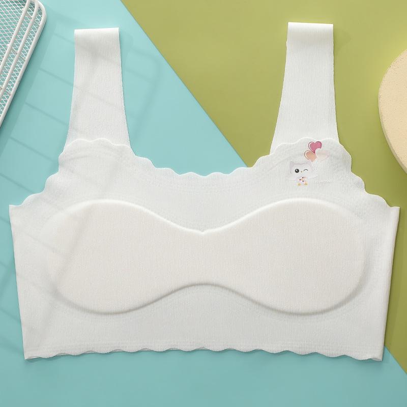Ice Silk Girls' Training Bra - Junior High Sports Vest for Puberty