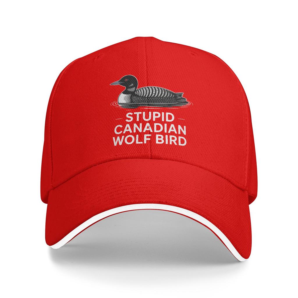 Stupid Canadian Wolf Bird Humor Baseball Cap  Trendy Hip Hop Hats Summer Unisex Men Outdoor Sports Snapback Cap
