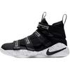 Nike Кроссовки для баскетбола Zoom Soldier 11, нескользящая подошва, амортизация, высокие, унисекс, Черно-белые, AJ6985-002