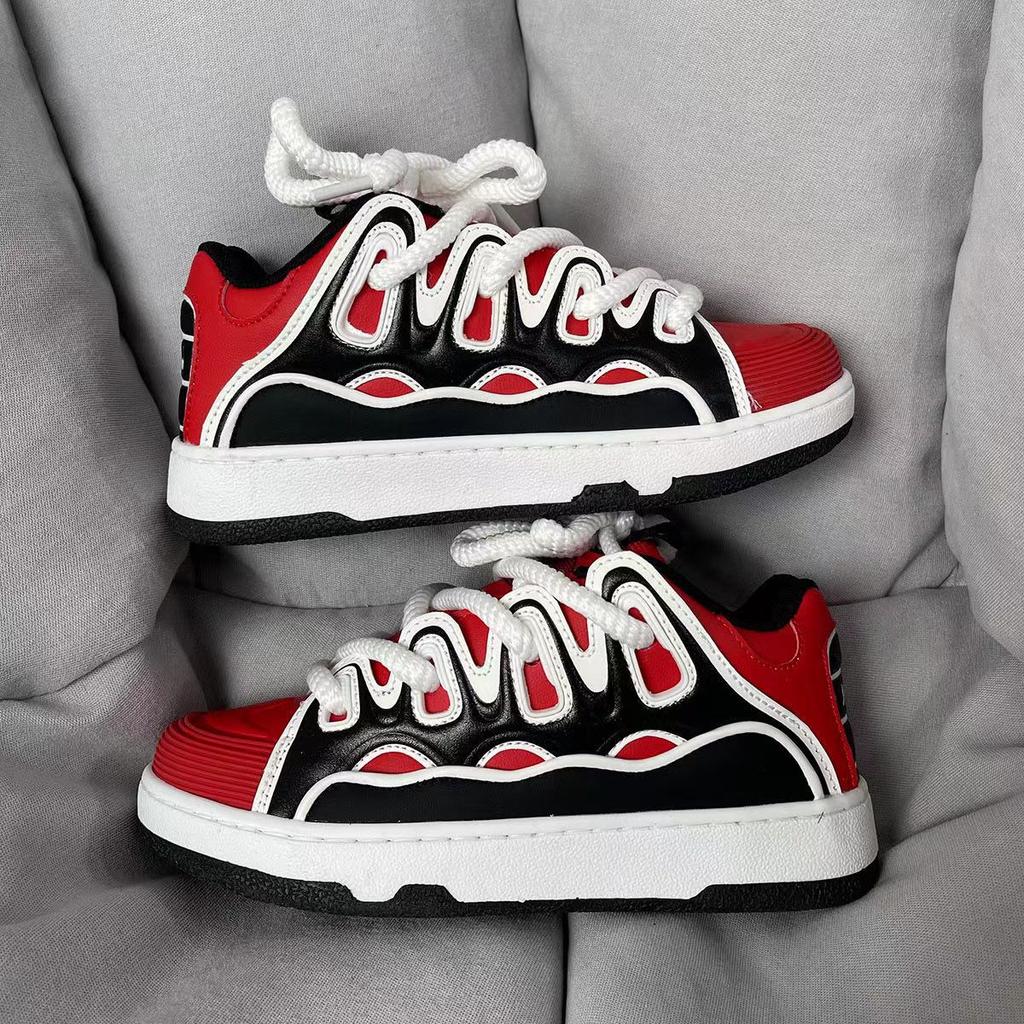 Women Luxury Man Skateboard Bread Shoes Retro National Trend Sport Shoes Board Women Skate Sne