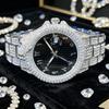 Hip Hop Mens Quartz Watches MISSFOX Automatic Date Iced Wristwatches Fashion Diamond Jewelry Watch For Man Gift New