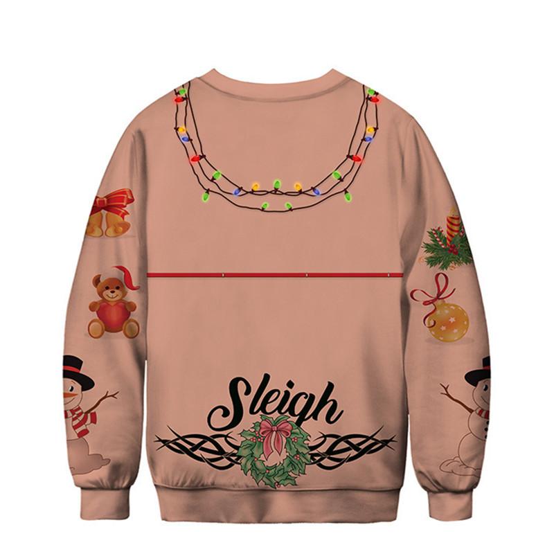 XXXL уродливый рождественский свитер, женский джемпер больших размеров, забавный свитшот с принтом, пуловер, свитера, осенне-зимняя одежда большого размера XXXL