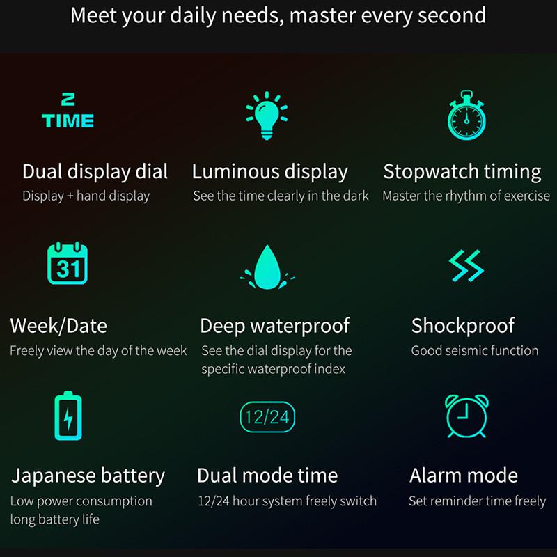 New Product SANDA Cool Trend Special Forces Watch Men's Waterproof Luminous Magic Sports Electronic Watch