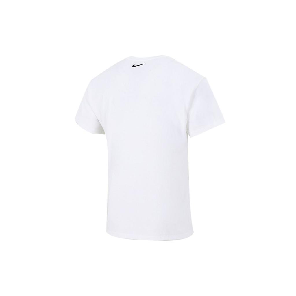 Nike Спортивная беговая повседневная футболка с круглым вырезом с принтом, мужские топы, белые DM7917-100