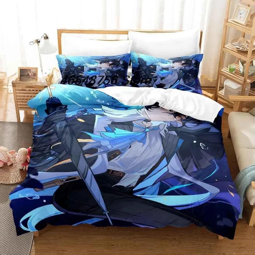 Новый комплект постельного белья Arknights Single Twin Full Queen King Size Bed Set Adult Kids Bedroom Duvet Cover Sets 3D Anime Bed Sheet Set
