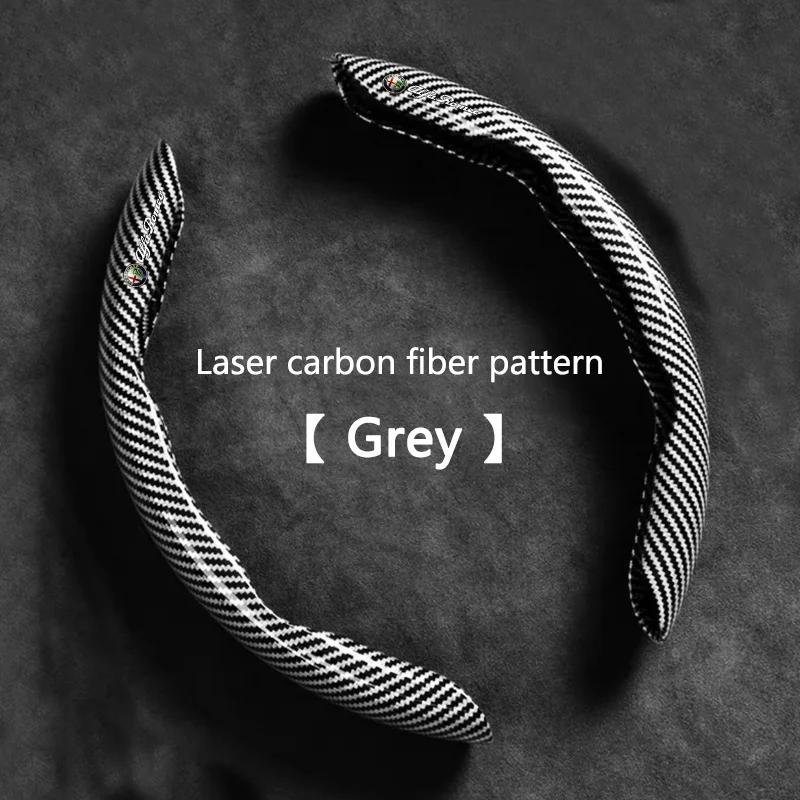 Hub Caps 2pcs Carbon Fiber Car Steering Wheel Cover Non-slip Protective Covers For Alfa Romeo Giulia Stelvio 147 156 166 159 Giu CVQ1