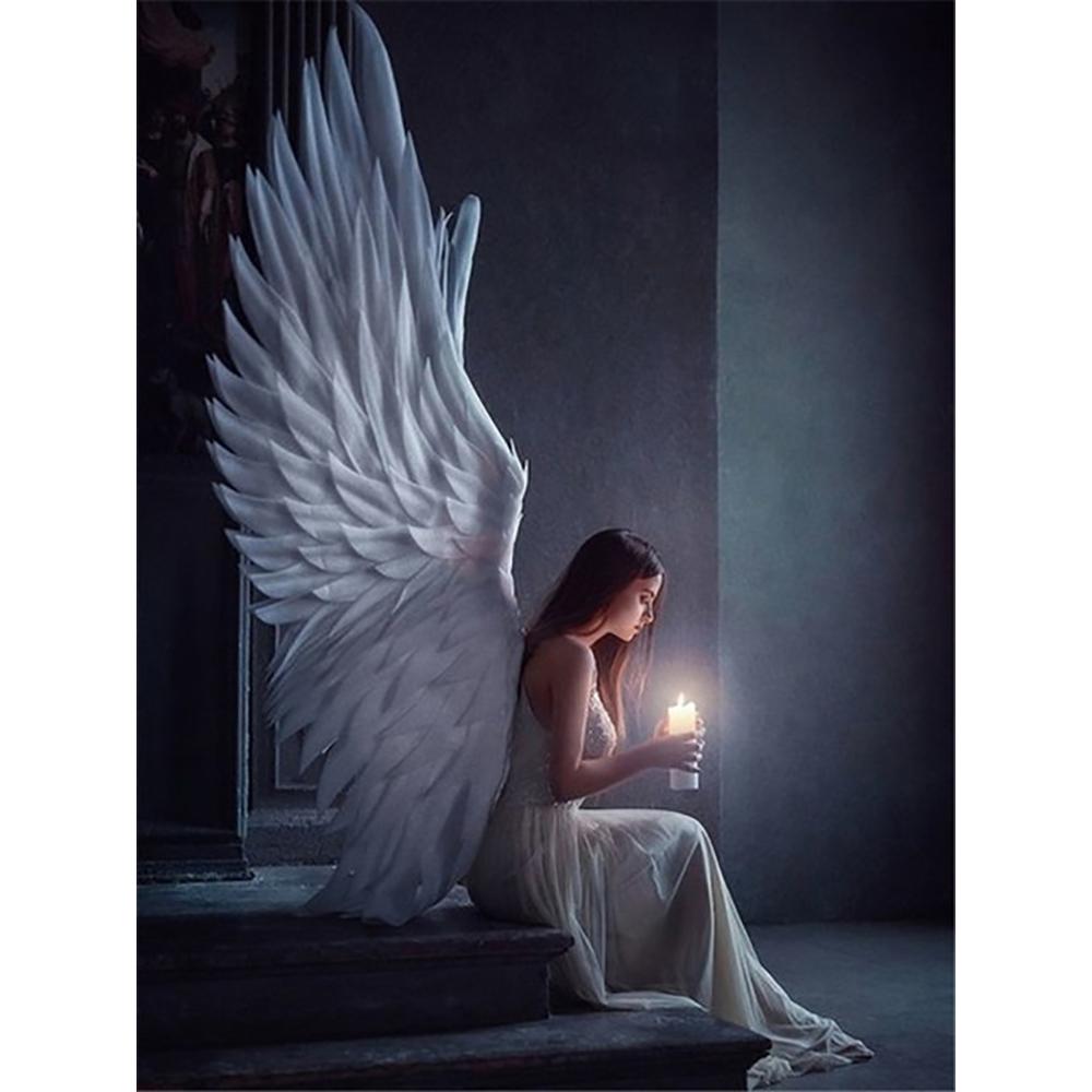 5D DIY Алмазная картина Вышивка крестиком Ангел Алмазная вышивка Портрет Мозаика Картина Rhinestone House Decor
