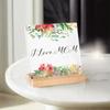 Romantic Mom Tabletop Sign Acrylic Love Flowers Ornament Mother's Day Desktop Sign  Studio Desk