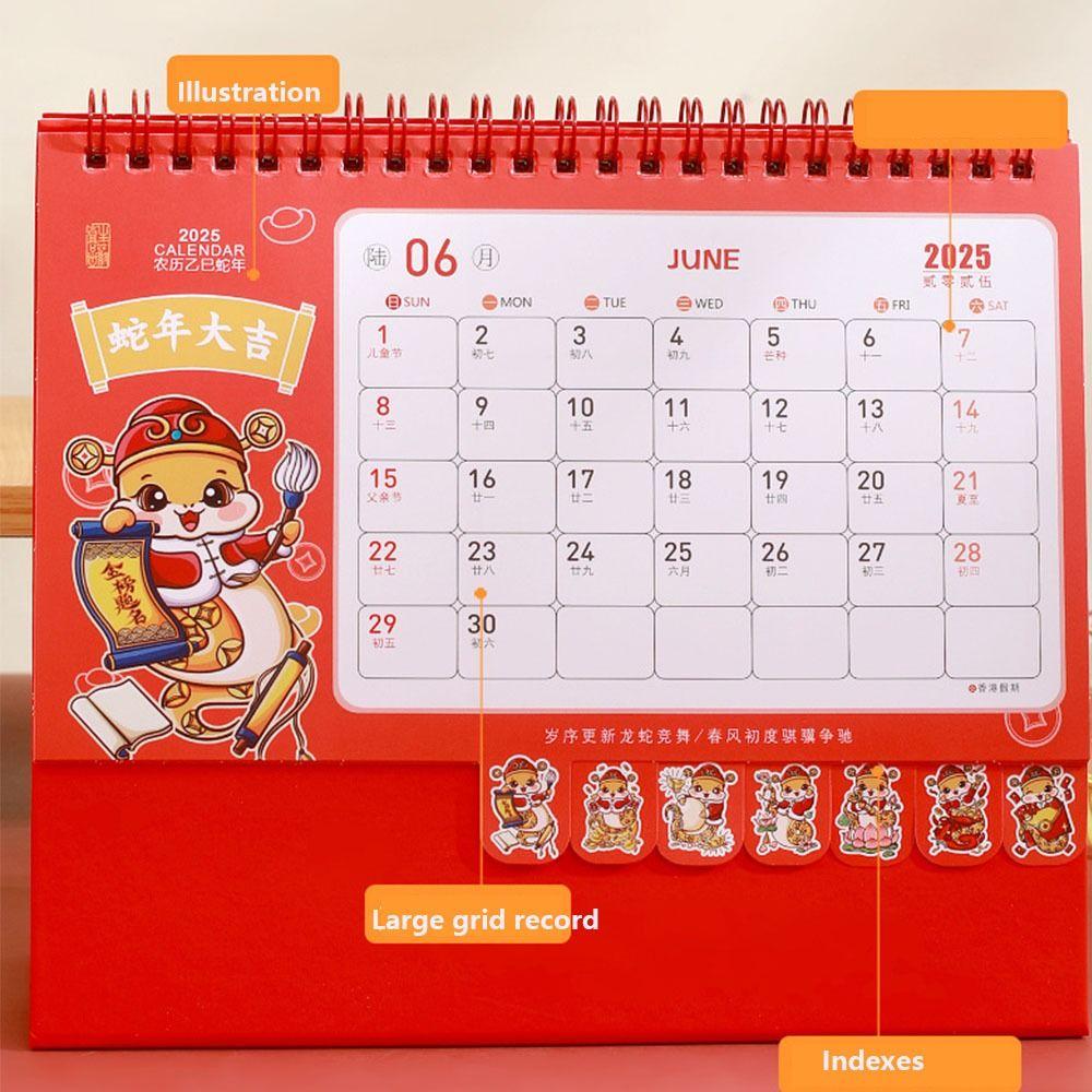 Настольный календарь-флип на 2025 год, ежедневный, месячный, настольный календарь для студента