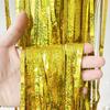 Laser Rain Curtain Background - 1x2 Meter Tassel Door Decoration for Birthday Parties
