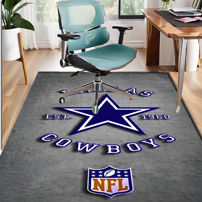 Dallas Cowboys Pattern Rug, Indoor/Outdoor Mat, for Picnic, Gameroom, Bedroom, Office, Living Room, Home Decor Carpet, Birthday Gift