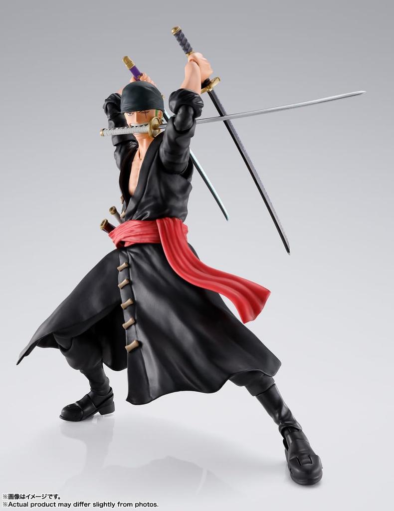 TAMASHII NATIONS ONE PIECE Roronoa Zoro Onigashima Invasion 150mm ABS PVC Painted Movable Figure S.H.Figuarts - - Approx. &