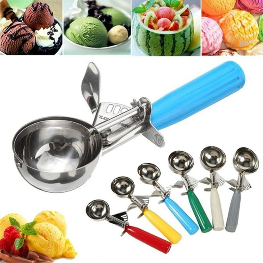 9 Sizes Meat Balls Fruit Kitchen Dough Mash Ice Cream Scoop Ice Ball  Spoon Food Portioner Cutter