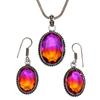 Tourmaline Set Gemstone Gift Wedding Party Bi-Color Pendant,Earring,Ring