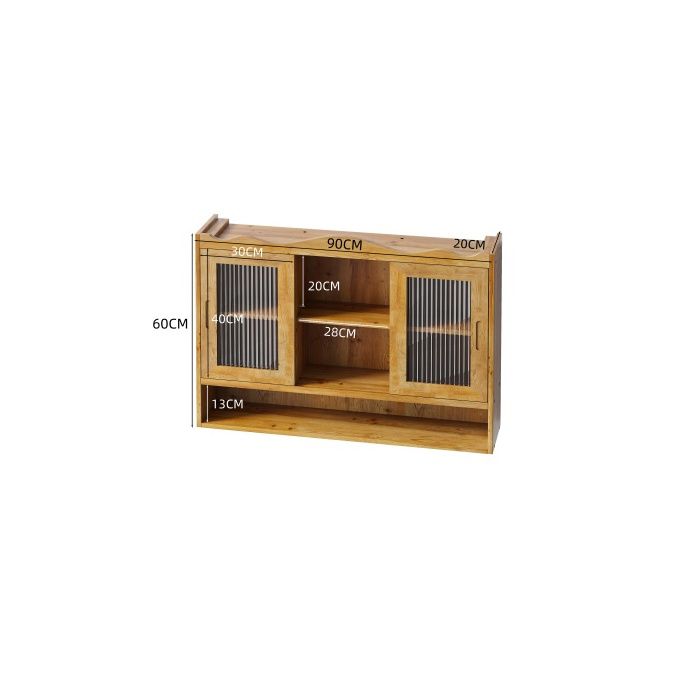 Armoire - MUVOE - Vintage - 90 cm - 2 portes coulissantes - Bois massif