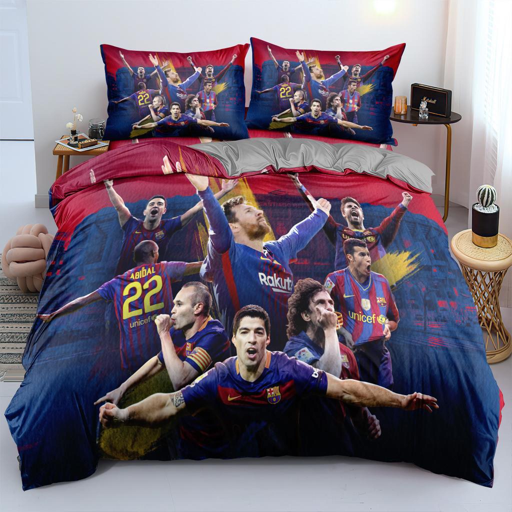 World Cup Star Bedding Three-Piece Set 90-120G Abrasive Cloth 3D Digital Printing