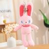Internet Celebrity Pull Ear Rabbit Pendant Pull Rabbit Keychain Plush Doll Schoolbag Pendant Dopamine Bunny Toy