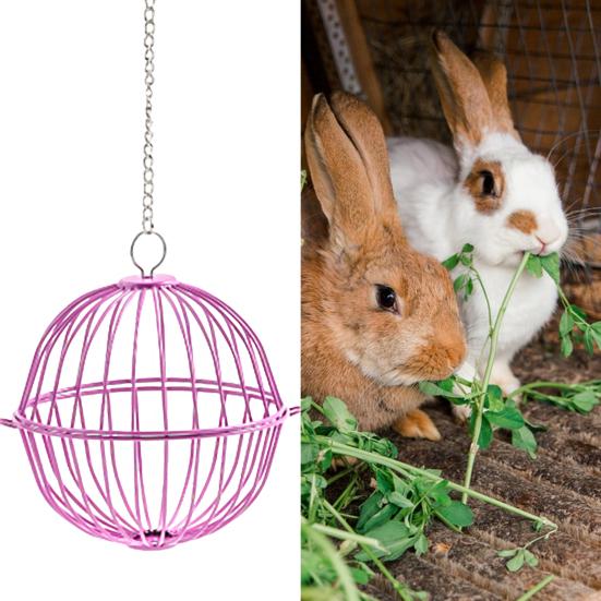 Подвесная кормушка для кур, хомяков, кроликов, мяч для лакомства, овощная гирлянда, держатель для фруктов и птицы с регулируемой высотой, цепь из нержавеющей стали, простая сборка