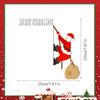 Wooden Santa Theme Door Frame Decoration Hand Painted Christmas Decorations 2pcs