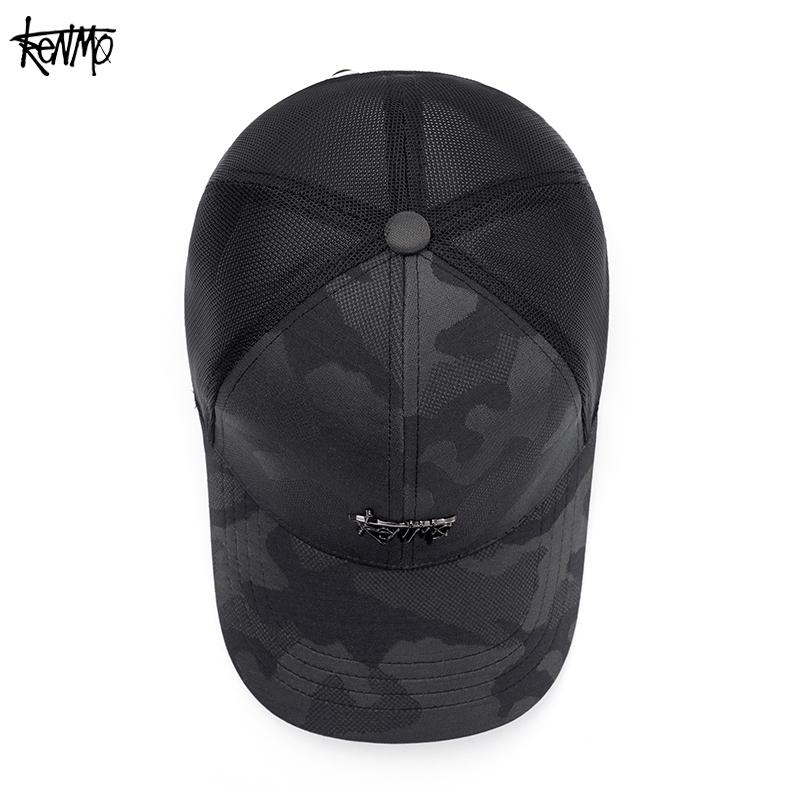 KENMO Camo Breathable Strong Face Highlighting Small Outdoor Street Fashion Hip Hop Men and Women Adjustable Duck Tongue Baseball
