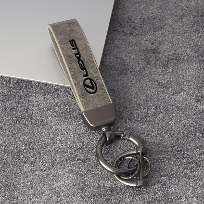 Leather Car Key Ring Keychain Pendant For Lexus LS LC RZ IS350 ES300 GS350 CT200h GX460 LX570 RX500h NX300 UX260 LM Accessories