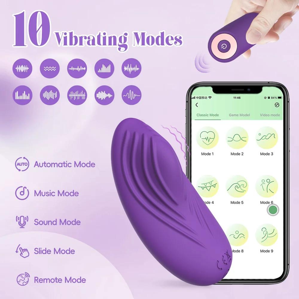 Butterfly Wearable Remote Control Vibrator for Women Clit Stimulator Pussy Vibrating Egg Female Masturbator Sex Toys for Couple