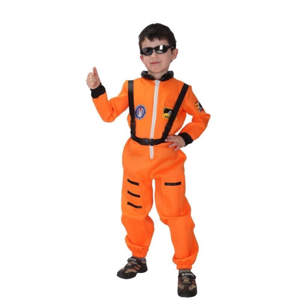 Strap Spaceman Jumpsuit Zip Closure Spacesuit Outfit Astronaut Costume Bodysuit Halloween Party