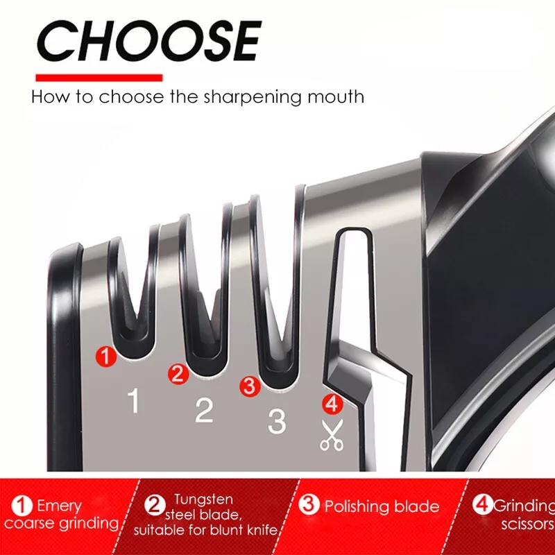 DE Warehouse 24H Shipping Free Delivery 4 In1 Knife Sharpener Kitchen Grinder Diamond Knives for Sharp Scissors Tool