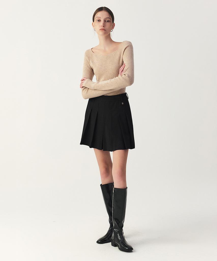 Artid Wool Pleated Scott_Black