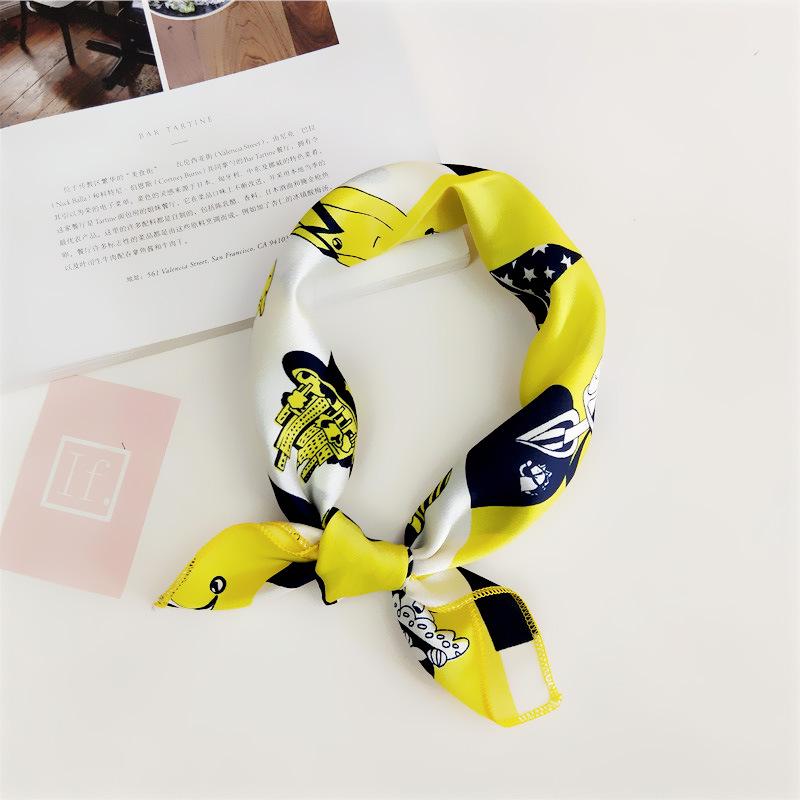 50 Spring/Summer New Small Scarf Small Square Scarf Women'S Professional Decoration Printed Professional Fashion Scarf