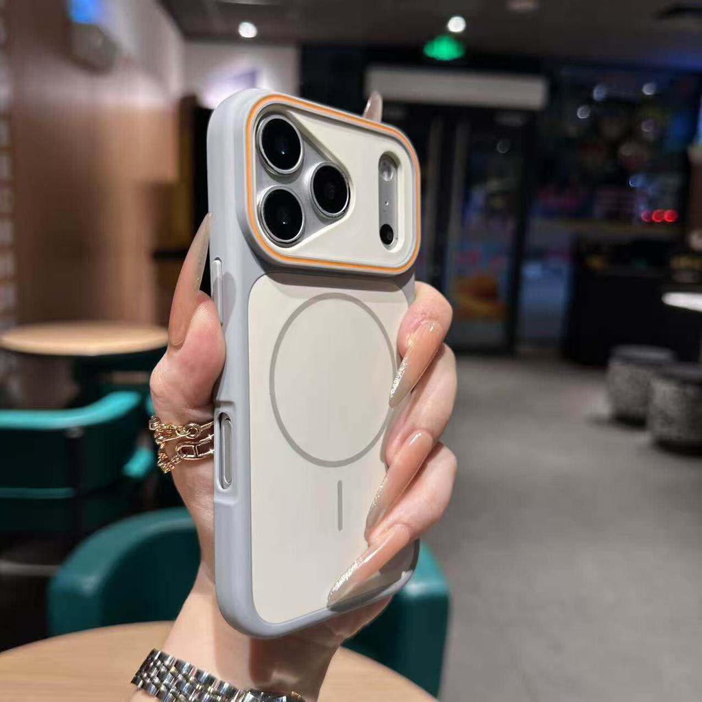 Совместимый магнитный чехол для телефона для iPhone 17 Pro Max, Apple 16, двухцветный, с большим окном, полное покрытие, защита от падения, 15/14/13