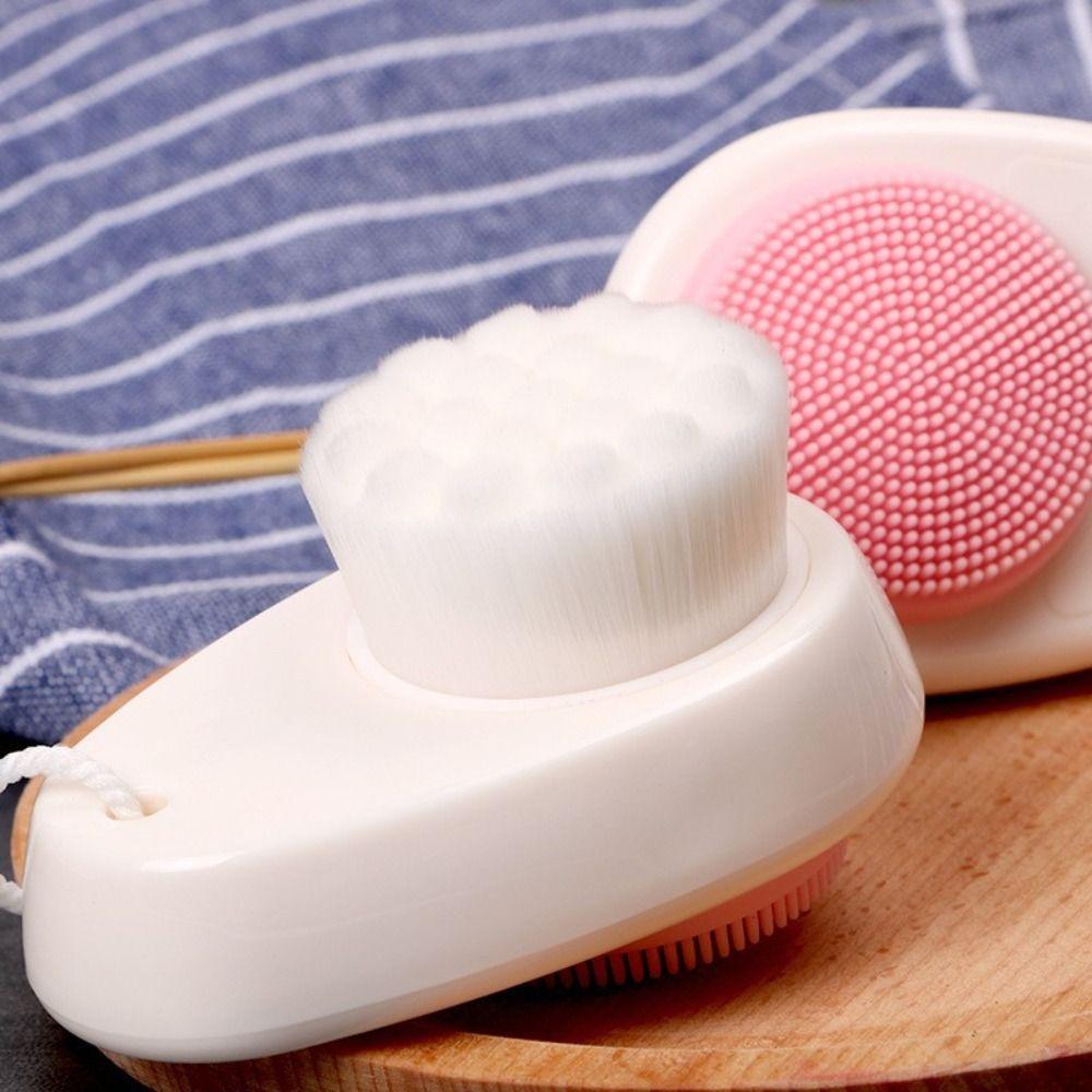 Silicone Blackhead Removal Makeup Tool Facial Scrub Cleanser Pore Clean Face Cleansing Brush Double-Sided