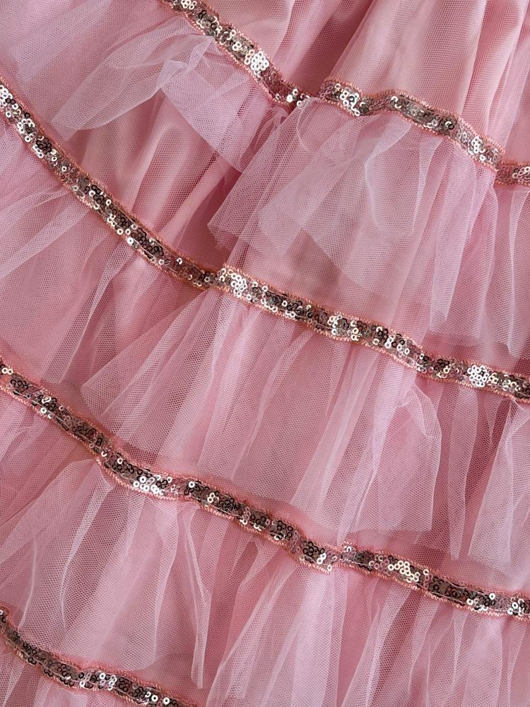 Летние женские сладкие блестящие цветочные сетчатые вечерние платья с вырезами