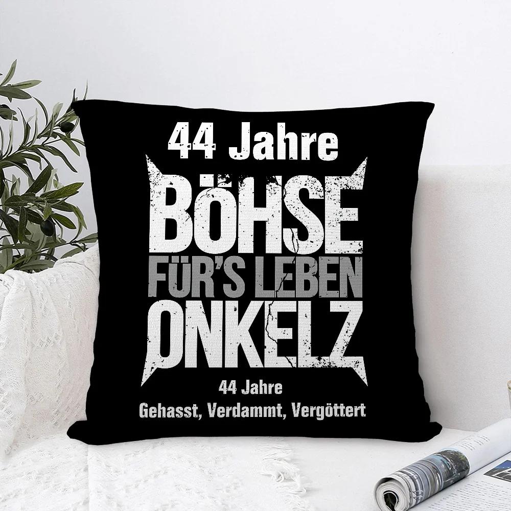 B-Bohse O-Onkelz Rock Наволочка Декоративная для Дивана Домашняя Двусторонняя Печать Короткий Плюш Чехол для Подушки Чехол для Подушки-Броска Подарки