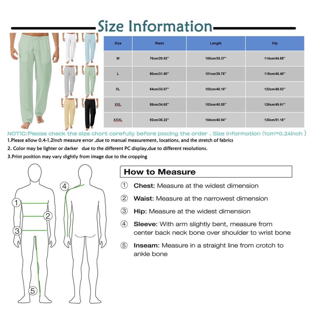 Мужские повседневные свободные и удобные повседневные брюки из хлопка и льна, однотонные брюки на шнурке