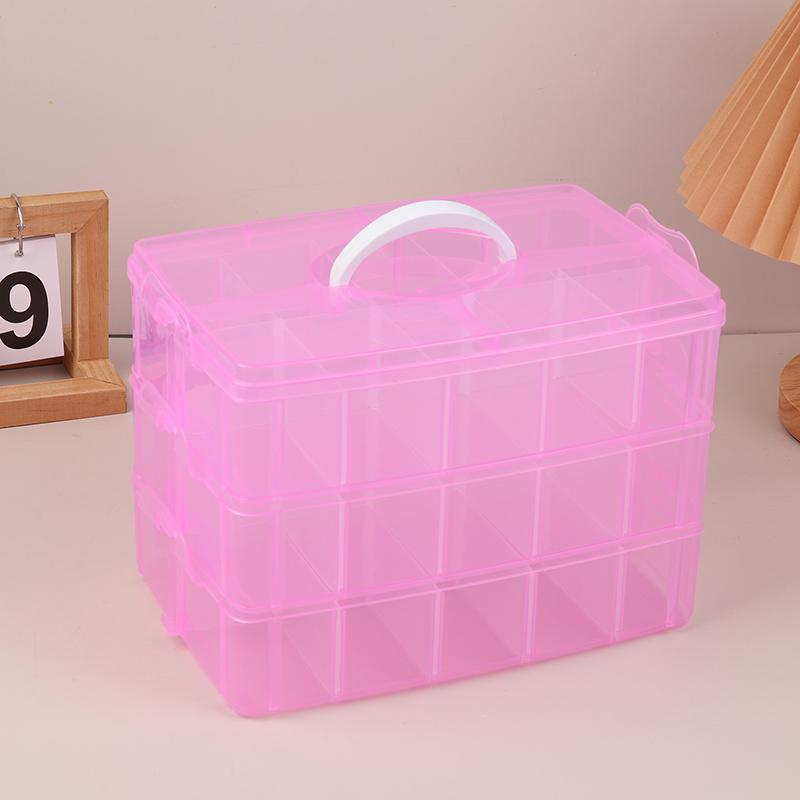 3-слойная прозрачная пластиковая коробка для хранения ювелирных изделий, большая вместимость, отделочная коробка, коробка для ожерелий, колец, серег-пуссетов, коробка для украшений