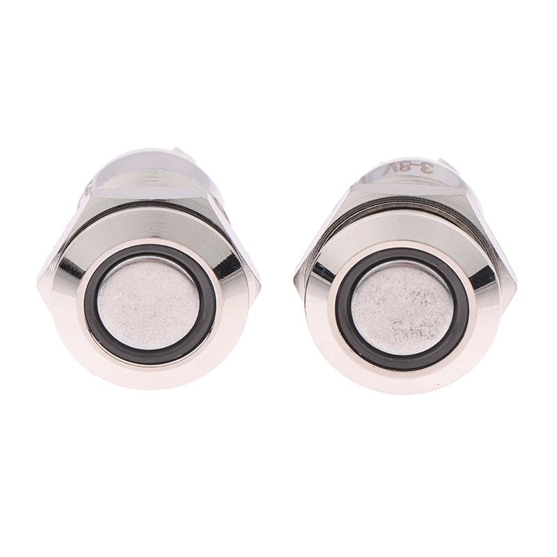 Водонепроницаемая металлическая кнопочная кнопка 12 мм со светодиодной подсветкой, мгновенная/фиксирующая, переключатель питания двигателя автомобиля, металлическая фиксирующая кнопочная кнопка