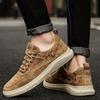 Fashion Men's Shoes Leather Casual Shoes Fashion Outdoor Loafers Low Top Business Shoes Lace Up Comfortable Male Sneakers Plus Size 47