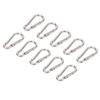 10Pcs Carabiner Clip Spring Snap Hook Heavy Duty Quick Link 304 Stainless Steel for Bird Feeders 4MM