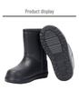 Сапоги до середины икры Aote Step-On Rain EVA 902, черные хлопковые подкладки, нескользящая резиновая обувь для зимы, мытья машин, рыбалки и защиты труда.