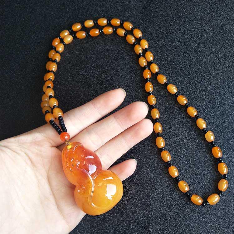 Этнический стиль бисерная подвеска из янтаря цепочка для свитера