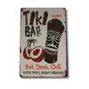 Тин-металлическая вывеска Tiki Bar в деревенском винтажном стиле Алоха Гавайи Луау Ешь Пей Расслабься Алюминий