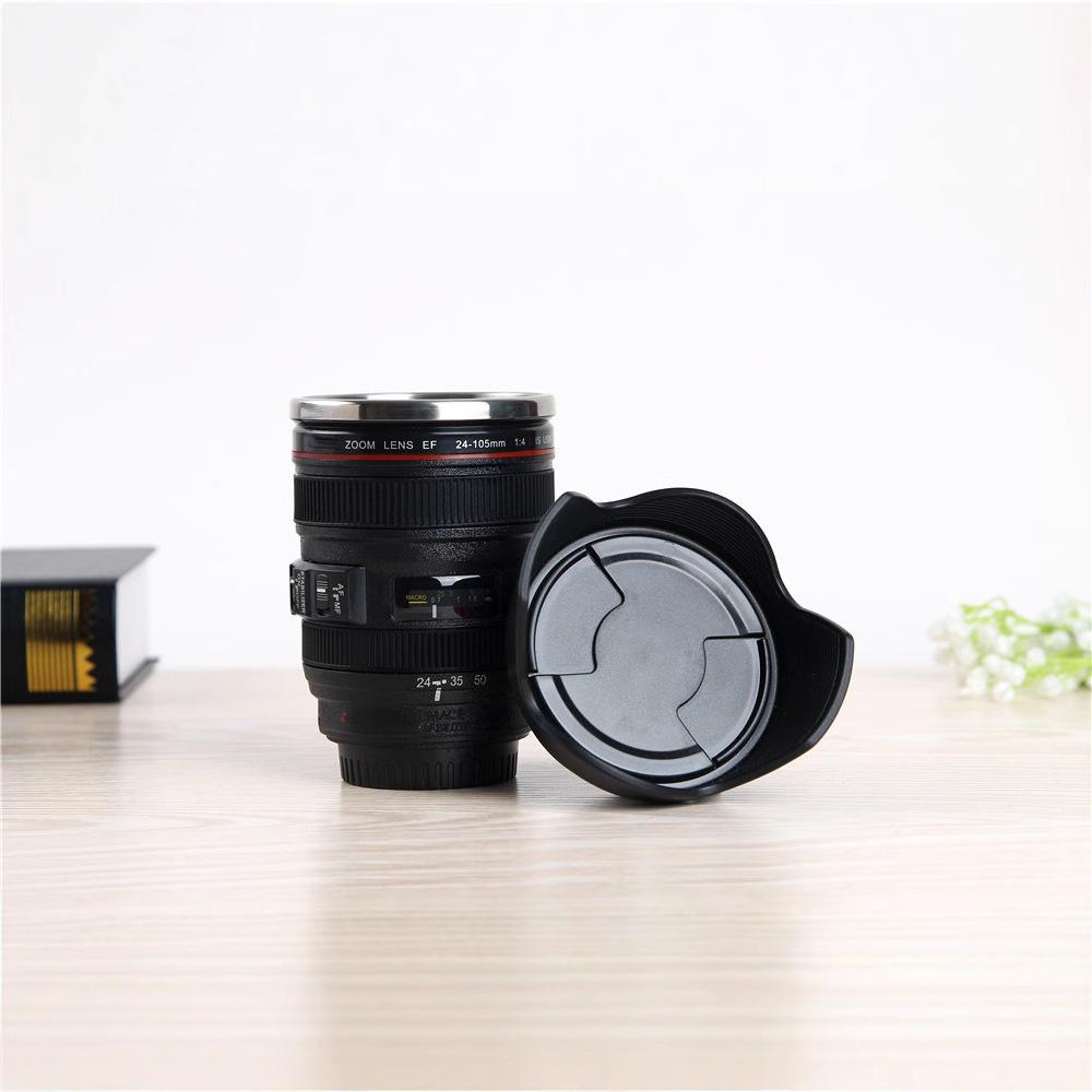 Креативная кружка из нержавеющей стали в виде объектива DSLR - Деловая подарочная кружка с печатью логотипа