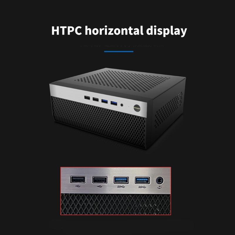 Корпус для компьютера ITX Миниатюрный металлический каркас Вертикальное/горизонтальное размещение Гибкая совместимость со столом