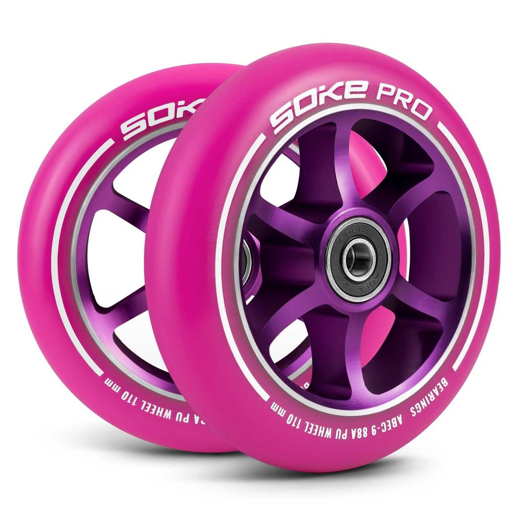 Scooter Wheels 110 Mm Pink 2 Pcs