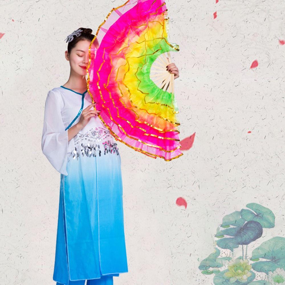 Танцор Практика Длинный Имитационный Веер для танца живота Шелковые Веера Длинные Шелковые Веера Вискоза Шелковые Веера