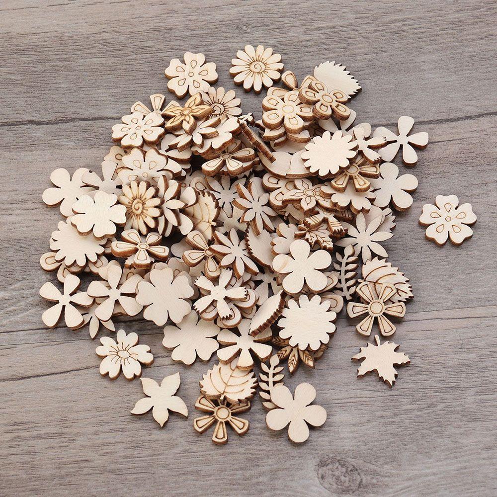 Kid Gift DIY Paint Doodle Educational Toy Wood Slice Scrapbooking Embellishments Wooden Decoration