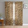 Wild Animald Leopard Sheer Curtains for Living Room Decoration Window Curtains for Kitchen Tulle Voile Organza Curtains